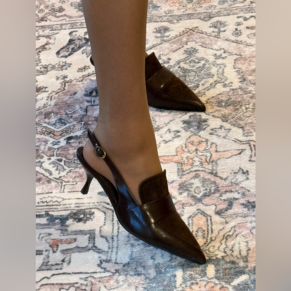 Jeffrey Campbell Dark Brown Slingback Heels